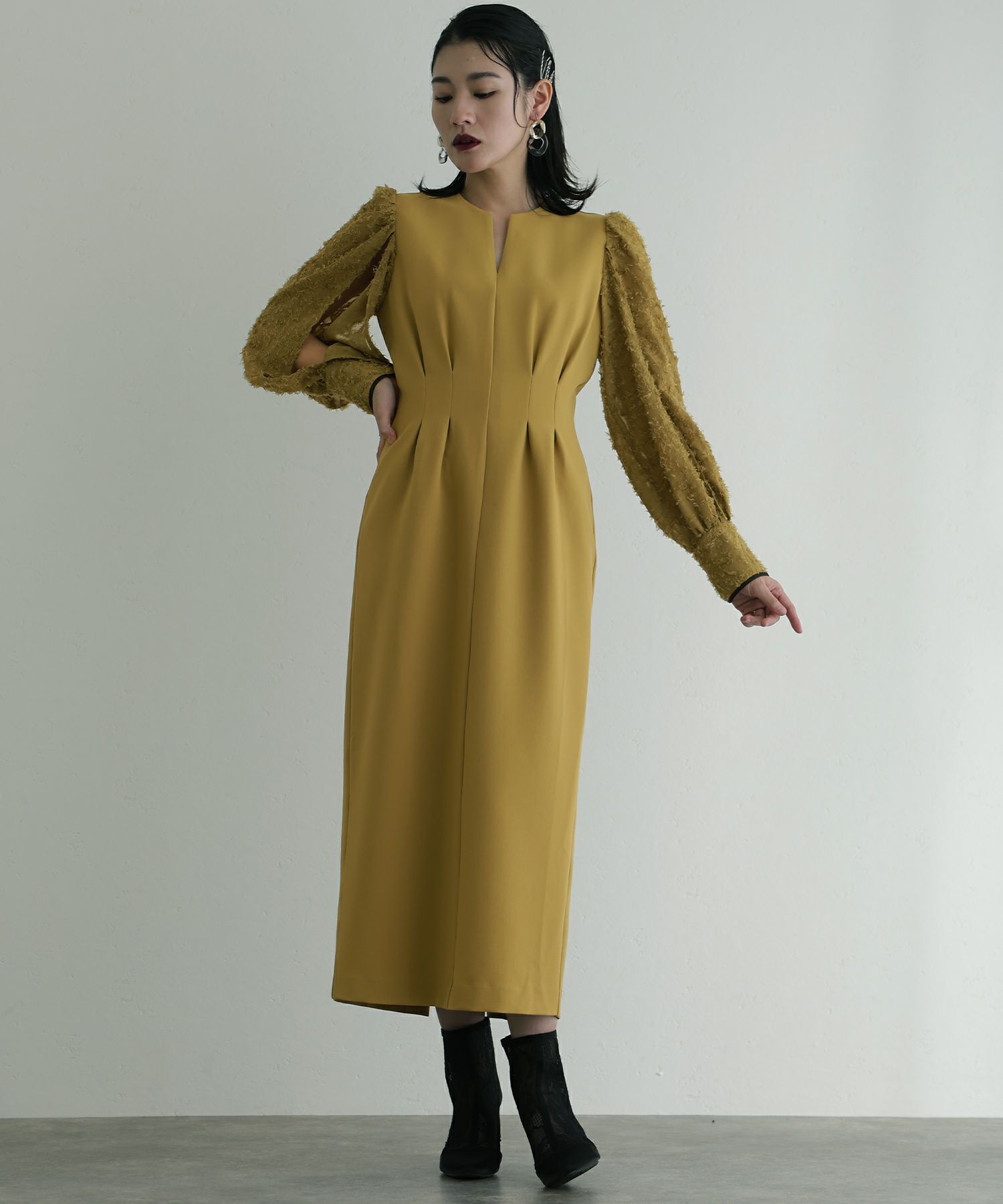 スリットスリーブワンピース｜PourVous