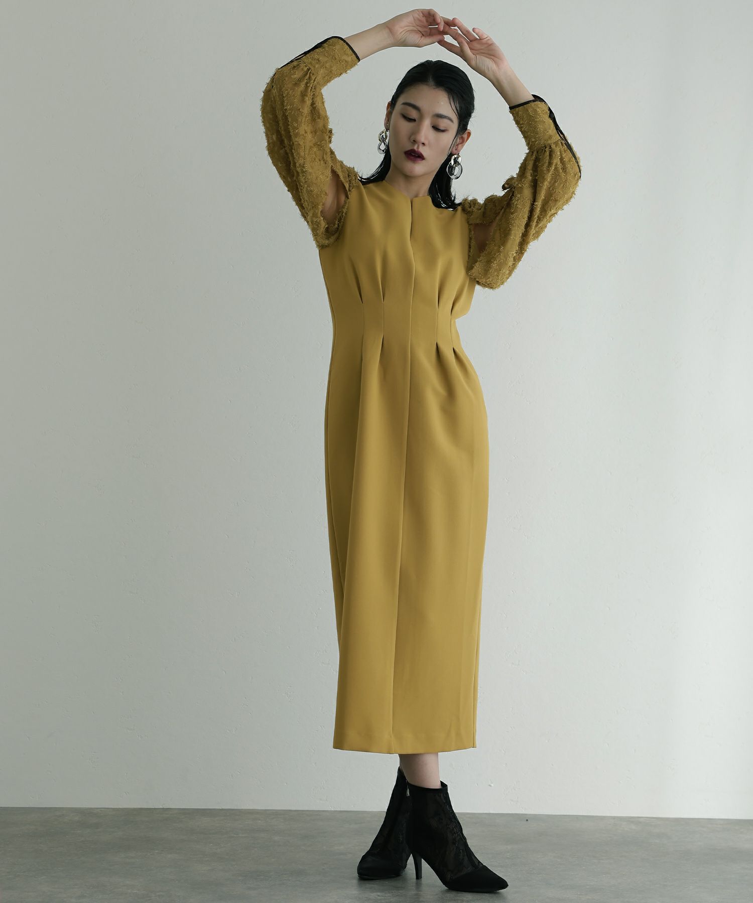 スリットスリーブワンピース｜PourVous