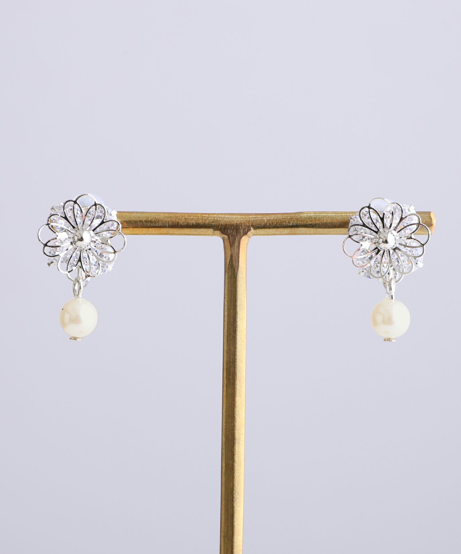 ビジューフラワーパールピアス＆イヤリング