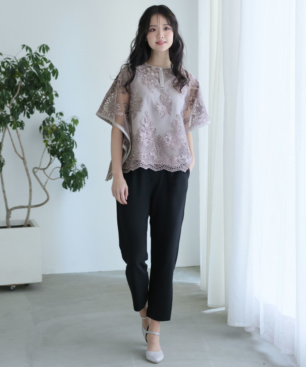 刺繍パンツドレス3点セット | PourVous（プールヴー）パーティー