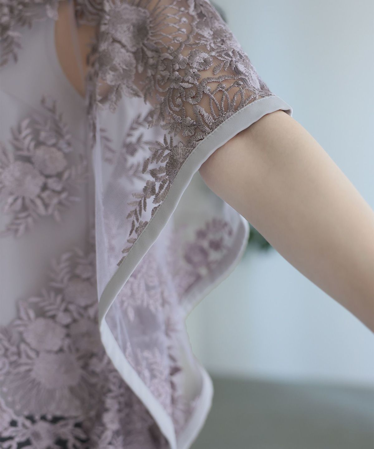 PourVous 刺繍パンツドレス 3点セット グレージュ タグ付き 刺繍パンツドレス3点セット | PourVous(プールヴー)パーティー