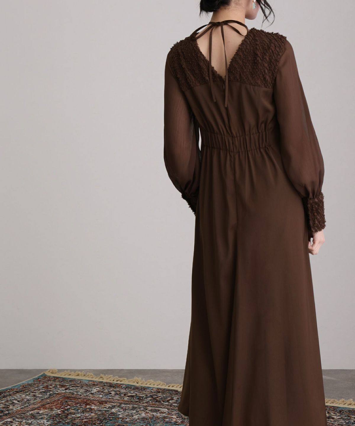 ジャガードフレアドレス | PourVous（プールヴー）パーティードレス専門店