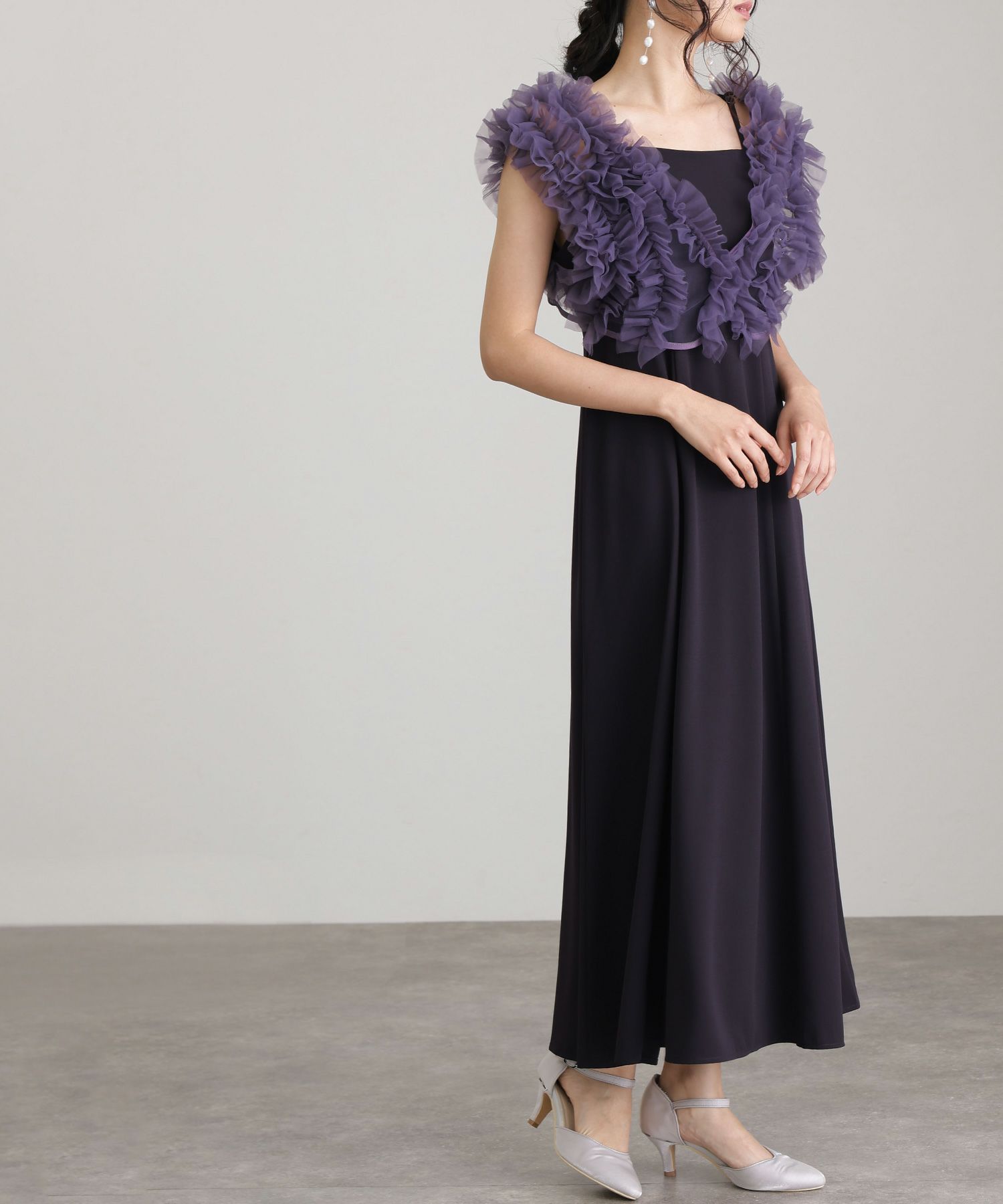 ワンピース＆前開きチュールベスト | PourVous（プールヴー