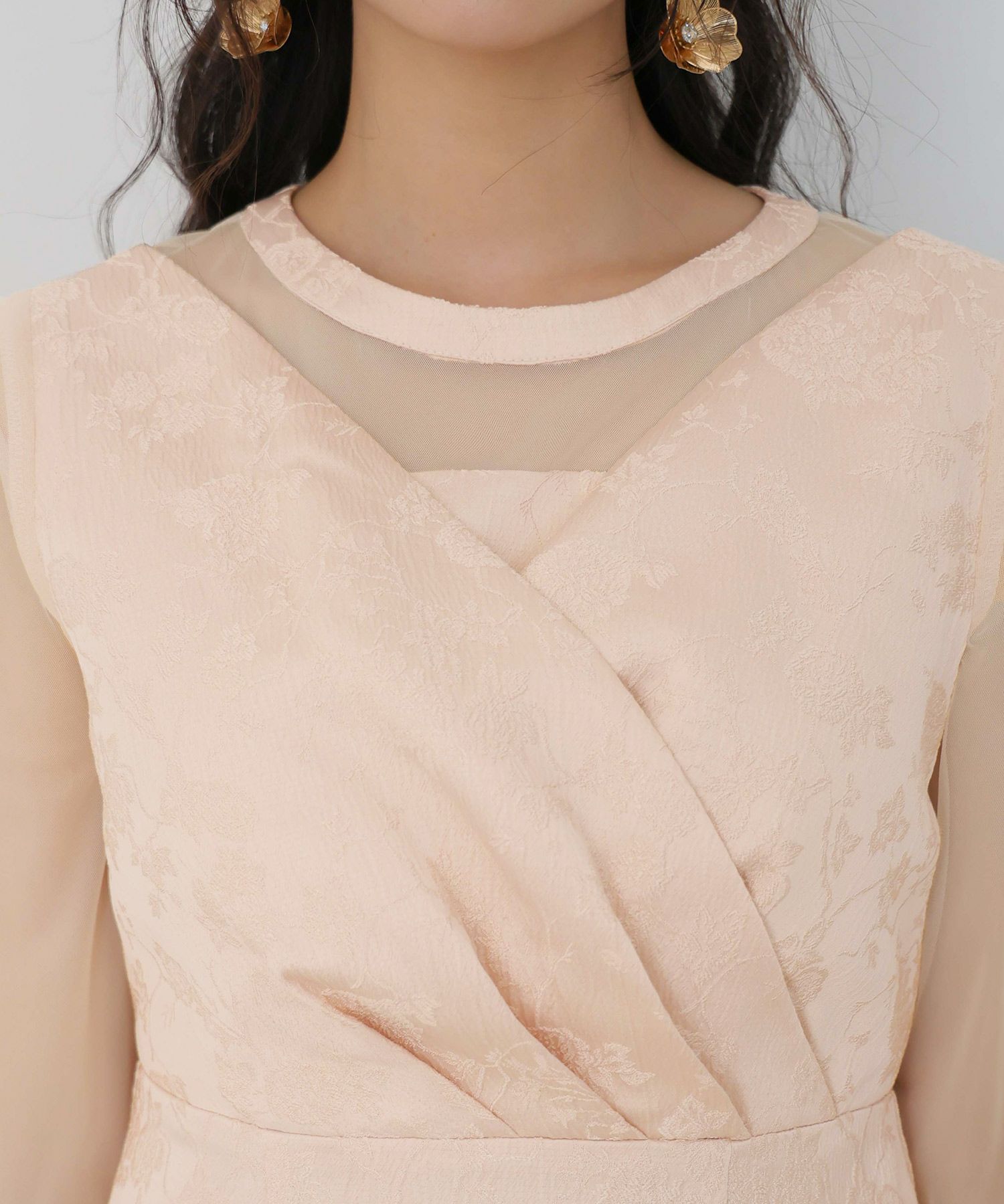 ジャガードビスチェ風ドレス | PourVous（プールヴー）パーティー