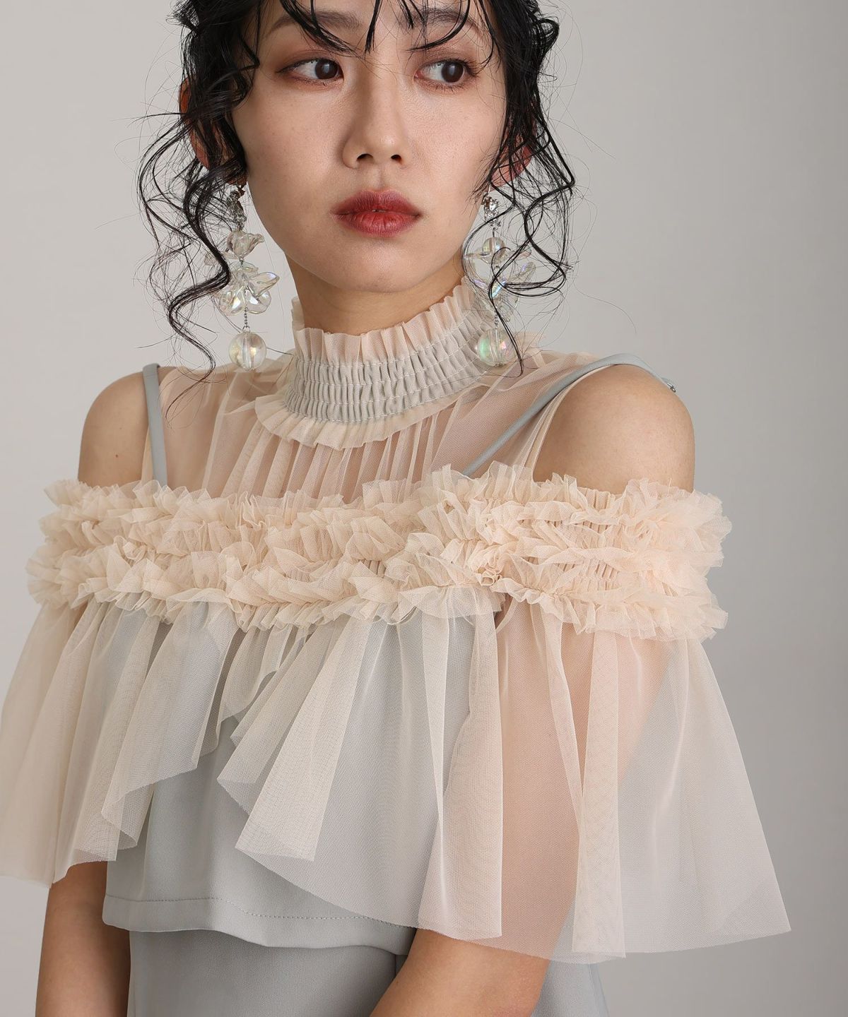 Poli Pourri Originals フリル付きドレス S チュールフリルビスチェ付きドレス | PourVous（プールヴー