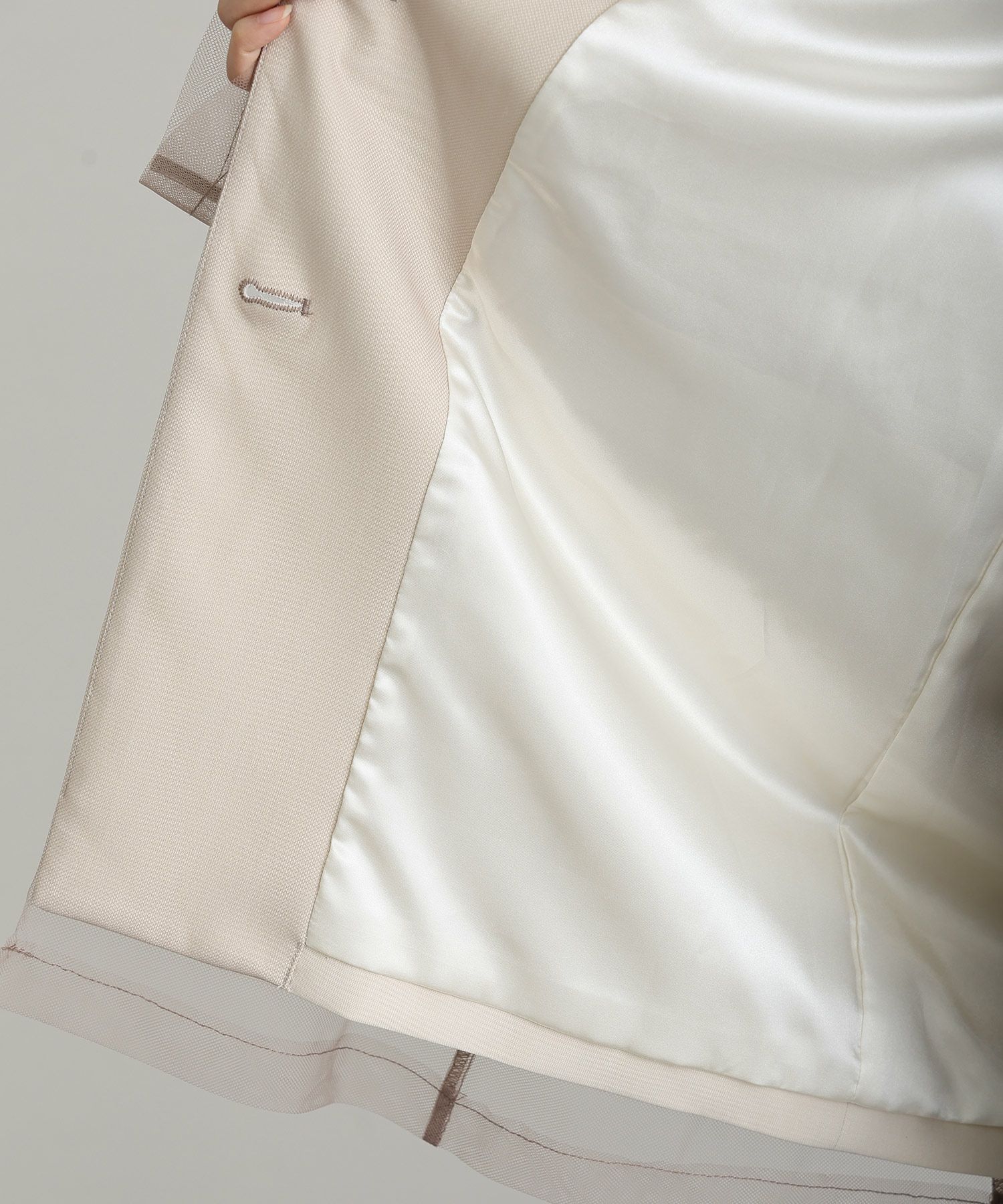 ボクシーレイヤードチュールジャケット | PourVous（プールヴー