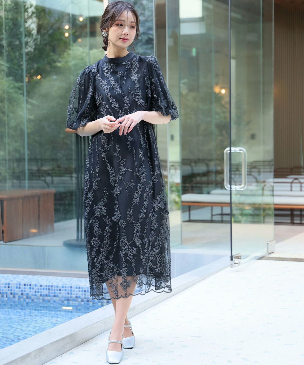 総刺繍テントラインドレス | PourVous（プールヴー）パーティー