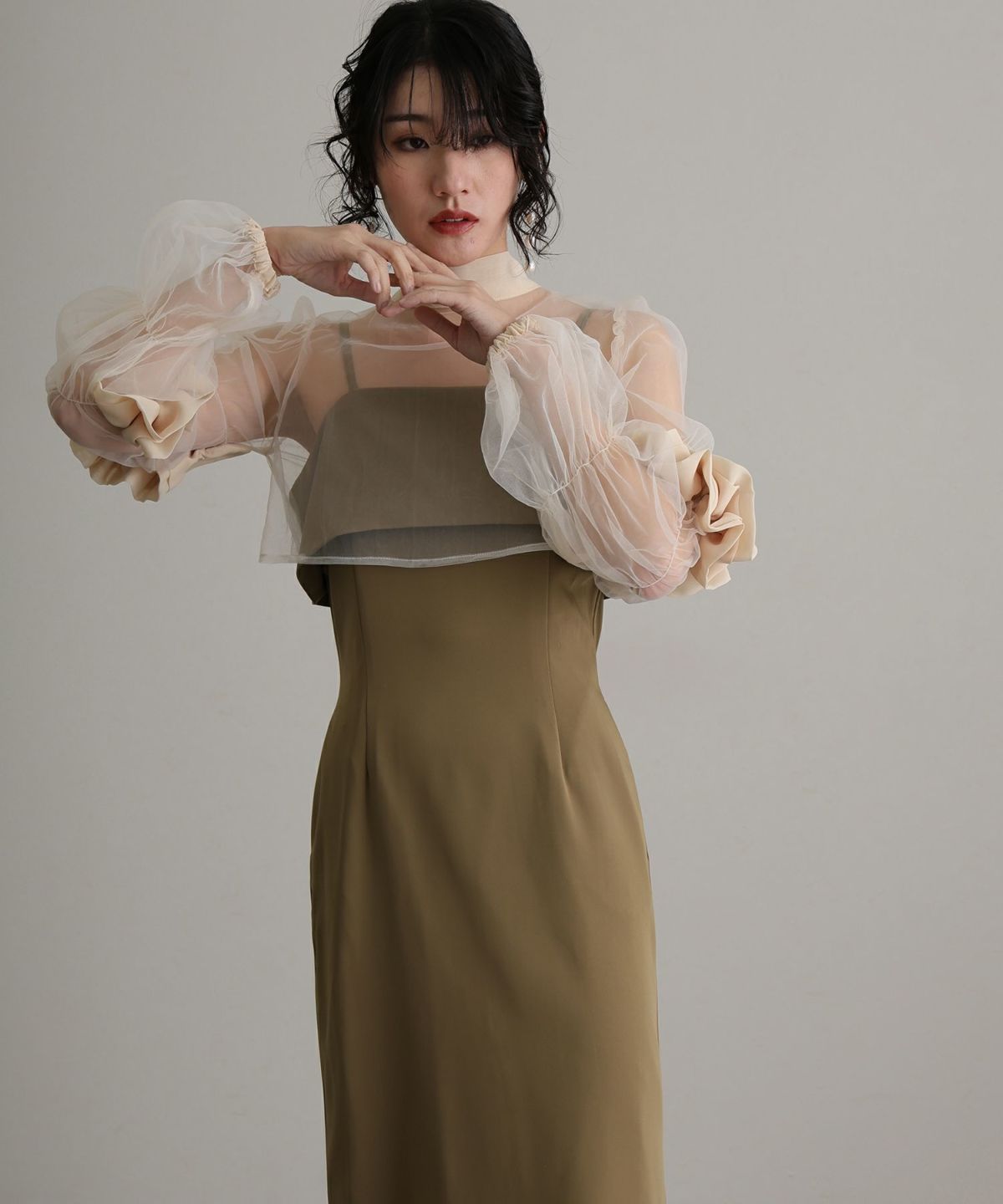 チュールボレロコクーンドレス