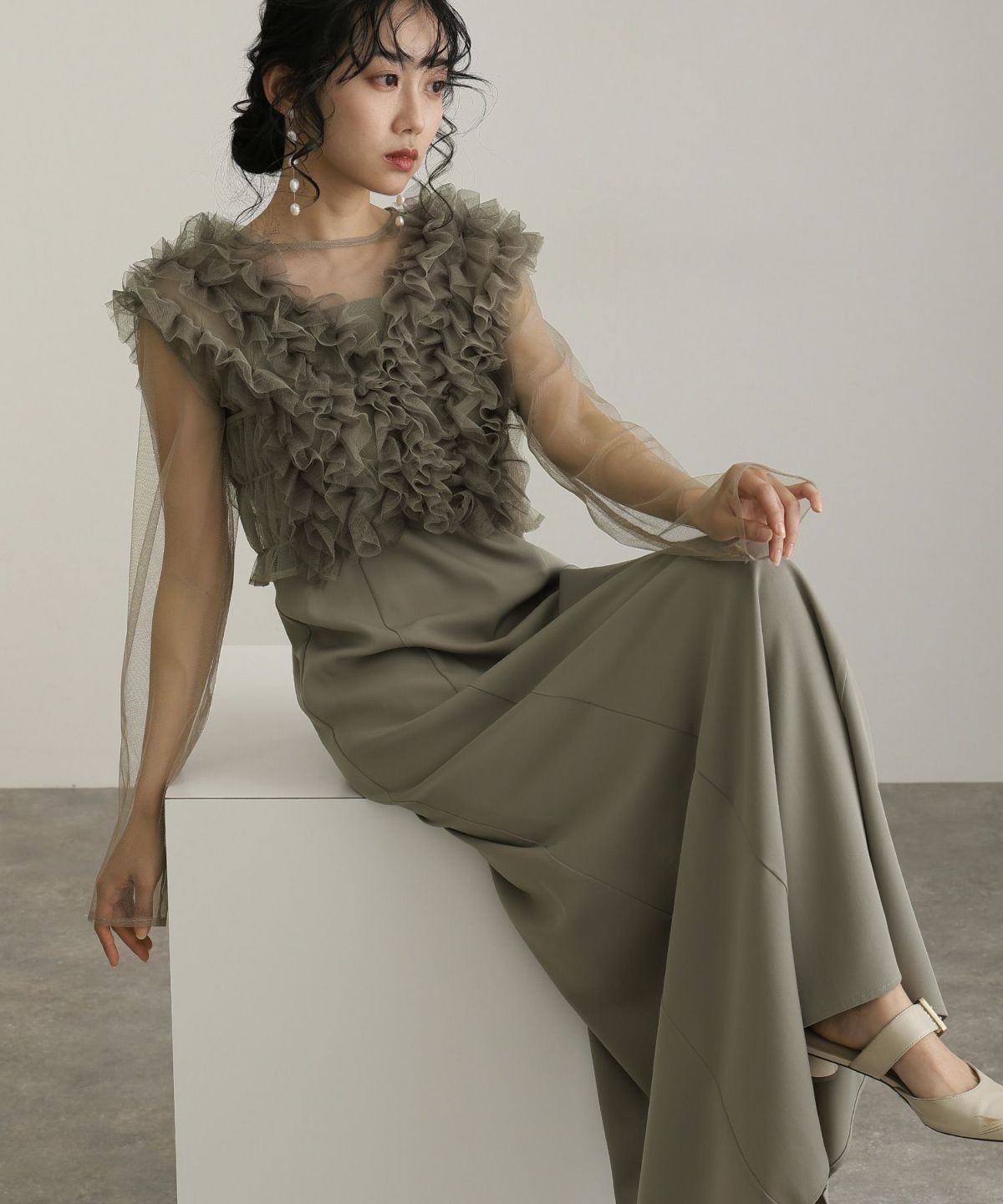 3点セットフリルボレロドレス