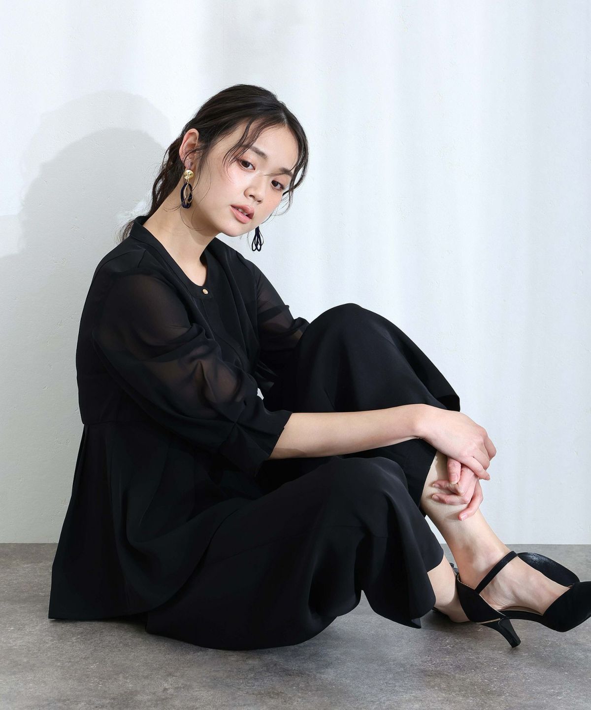 ペプラム2点セットパンツドレス | PourVous（プールヴー）パーティー