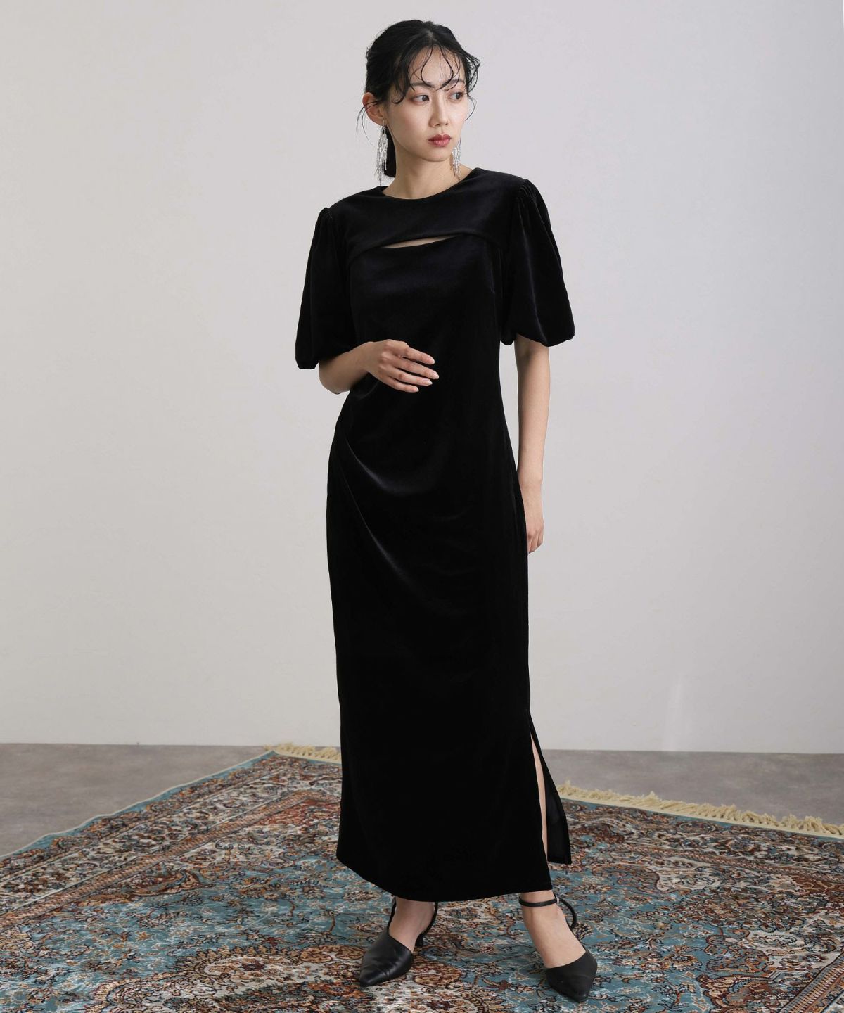 ボレロ＆ワンピース2点セットベロアドレス | PourVous（プールヴー