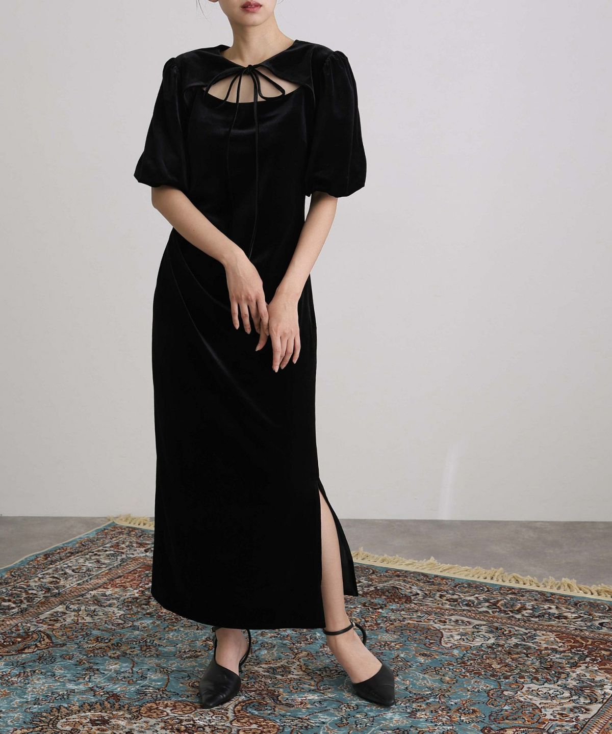 ボレロ＆ワンピース2点セットベロアドレス | PourVous（プールヴー