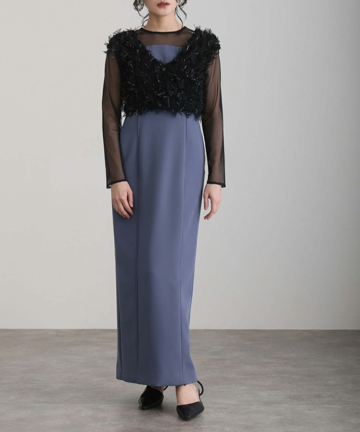 フリンジグリッターベスト2点セットドレス