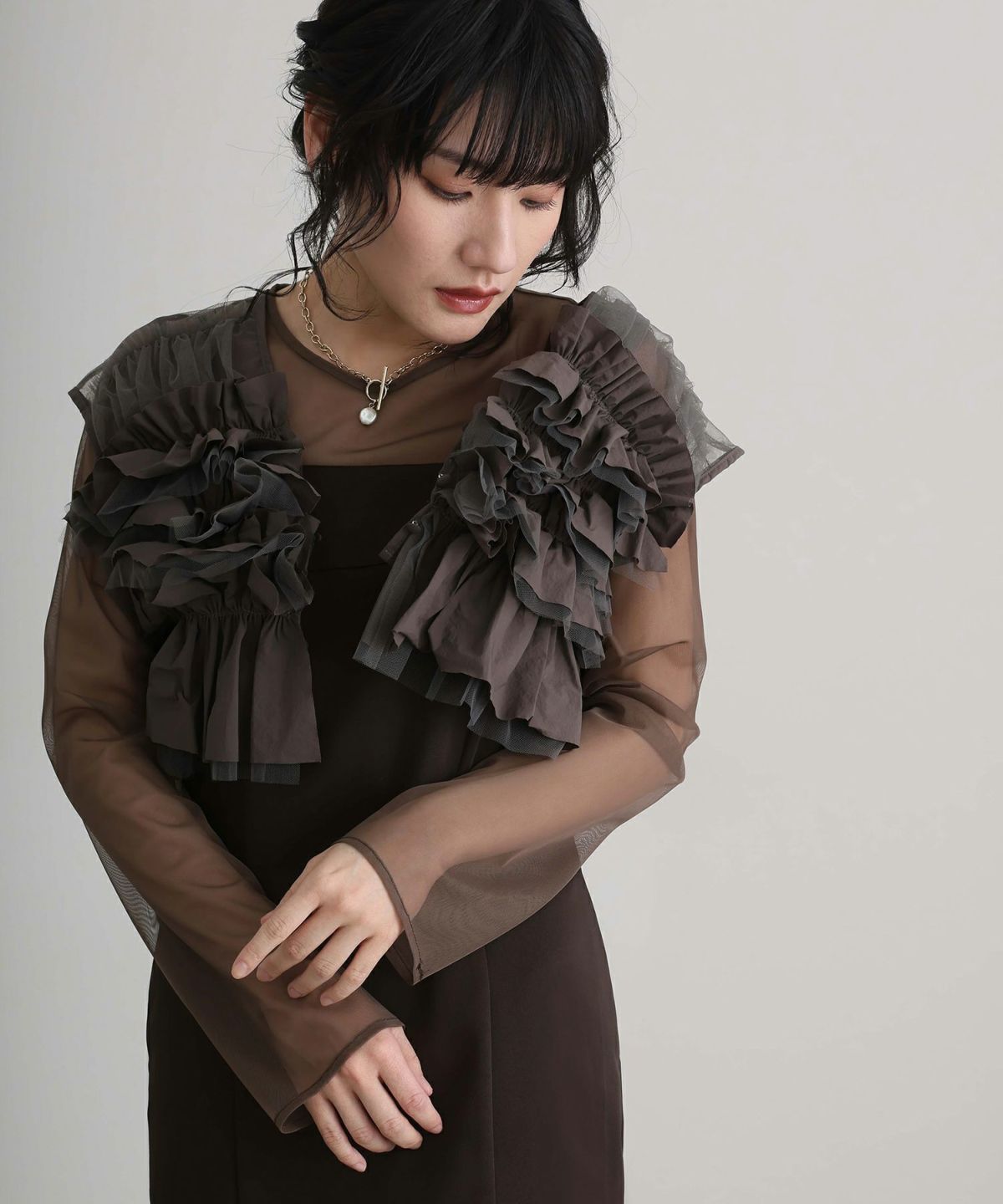 タフタチュールベスト＆ドレス 3点セット