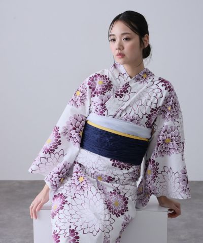 二部式浴衣2点セット（ゆかた・兵児帯）