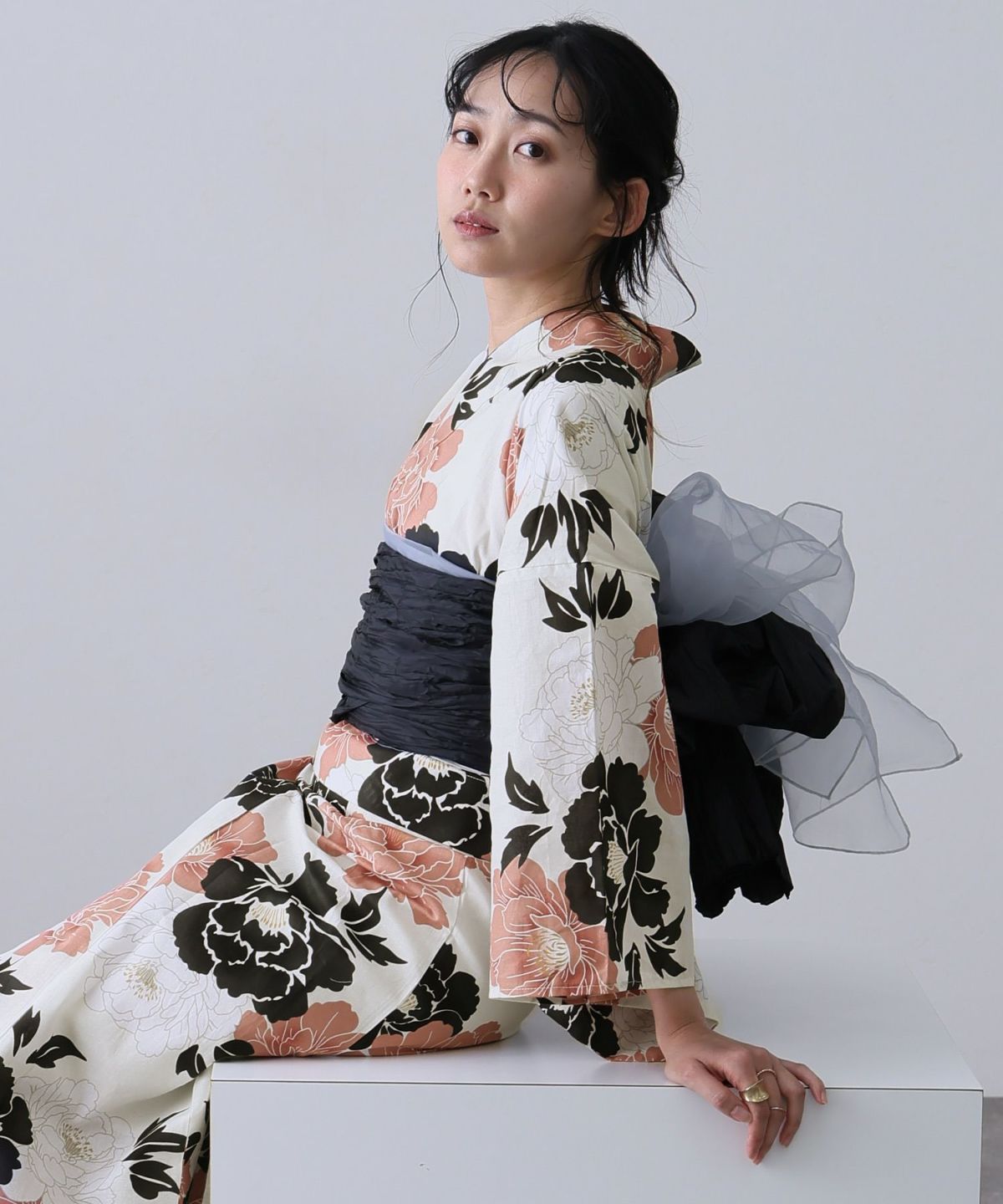 二部式浴衣2点セット（ゆかた・兵児帯）