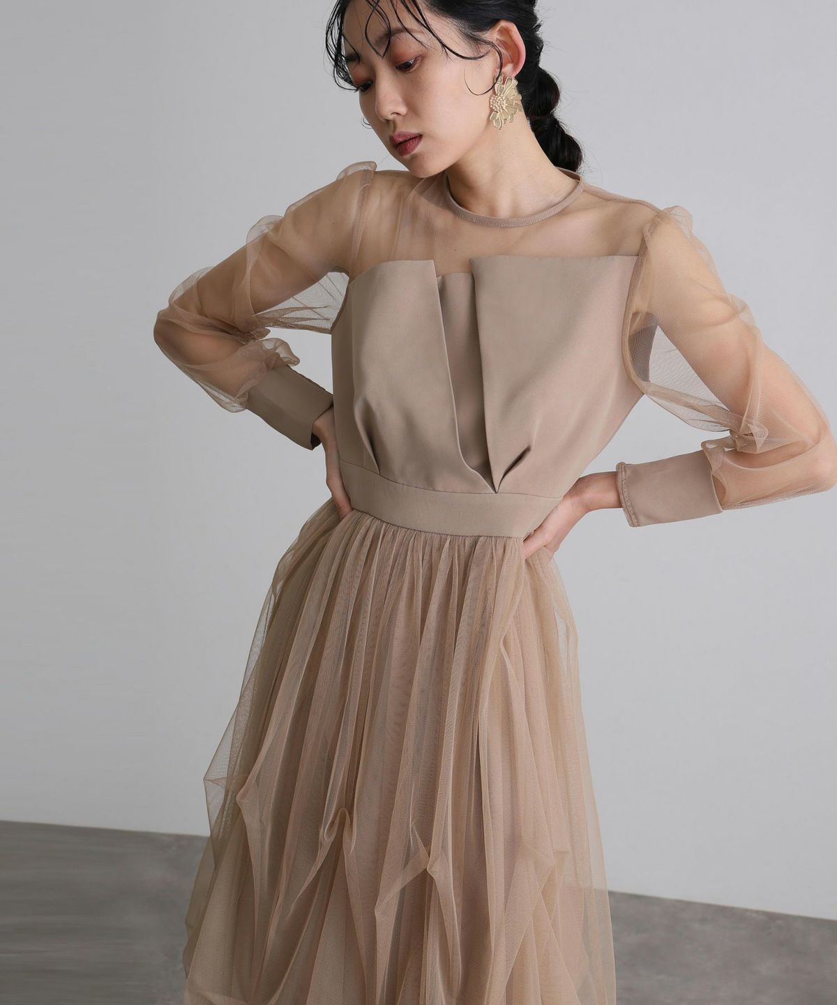 ボリュームチュール＆ビスチェドレス