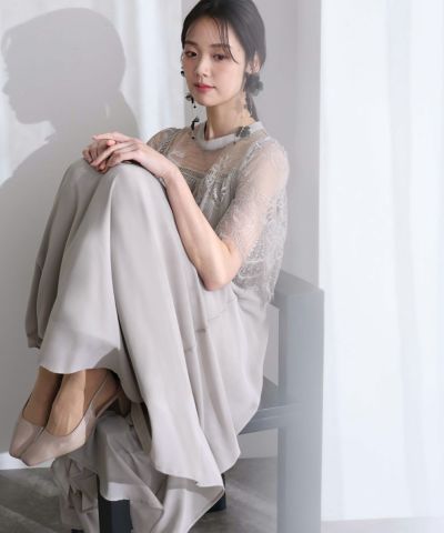 ギャザートップス＆パンツ2点セットドレス