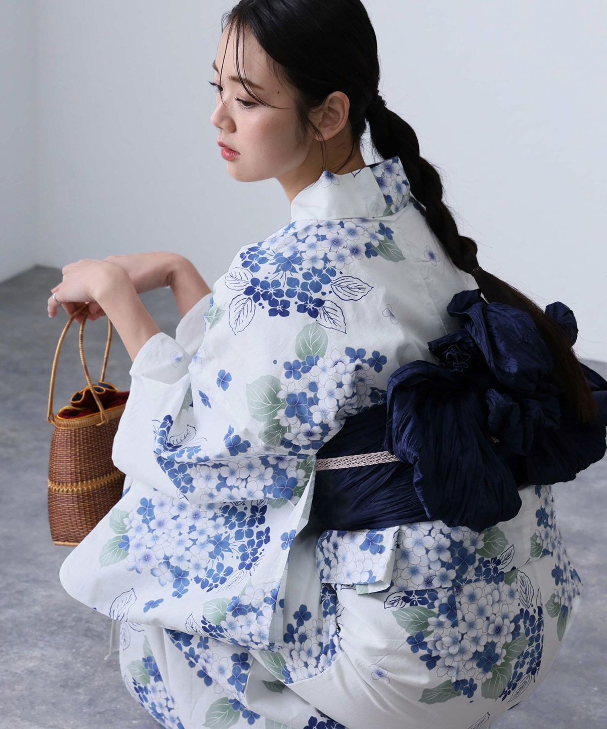 二部式浴衣2点セット（浴衣/兵児帯）