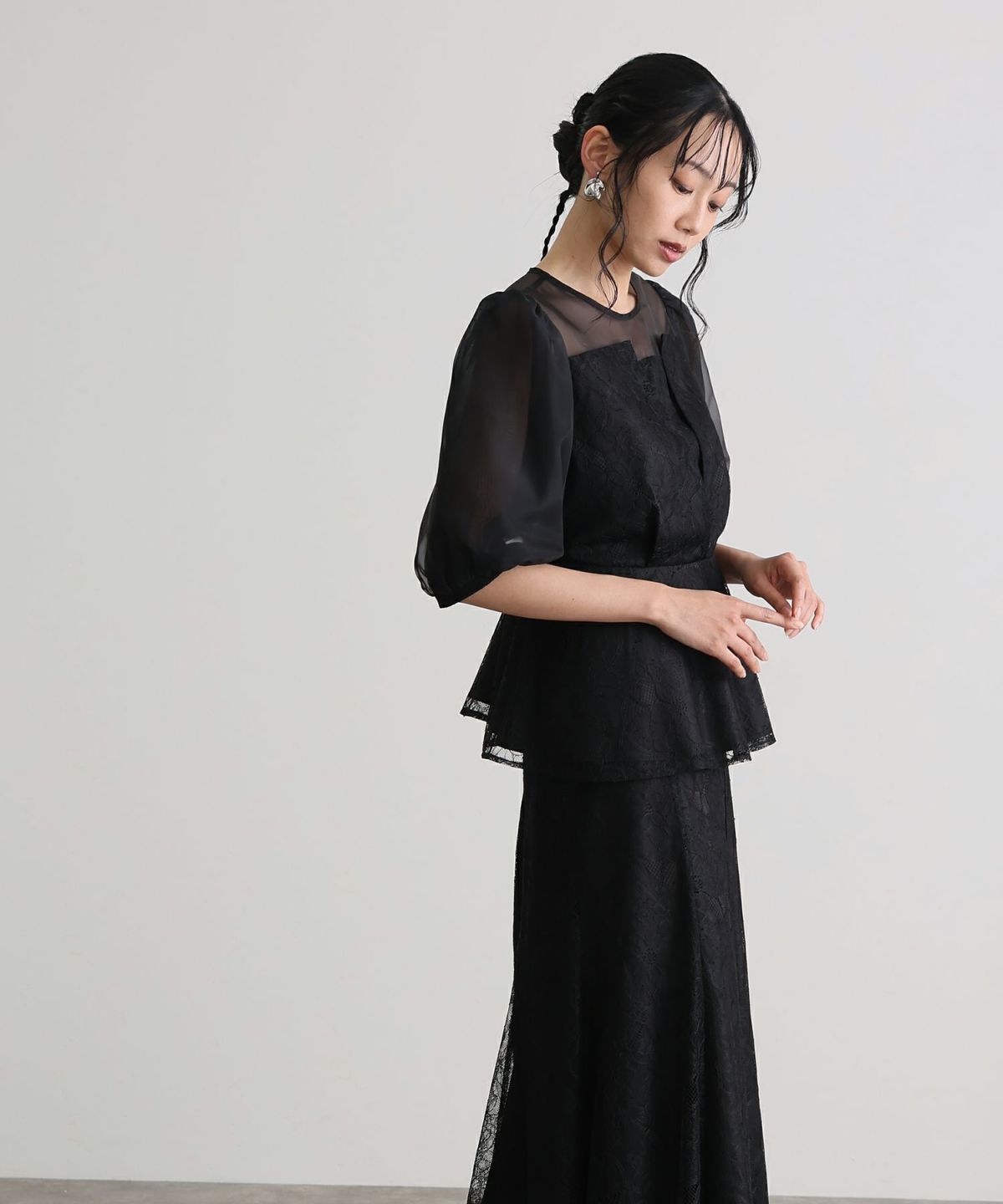 ペプラムビスチェ2点セットドレス | PourVous（プールヴー）パーティー