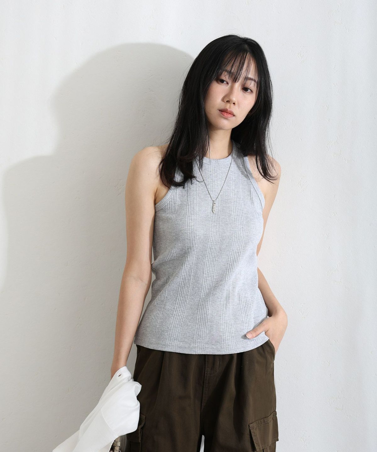 ランダムリブ アメリカンスリーブタンクトップ