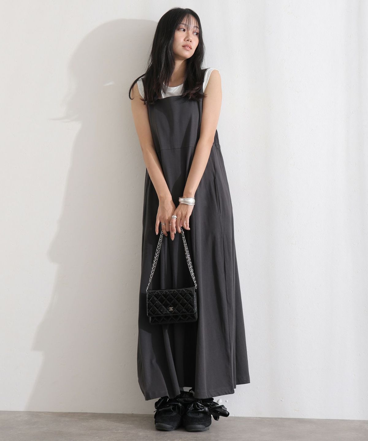 コットンブラ紐隠しワンピース