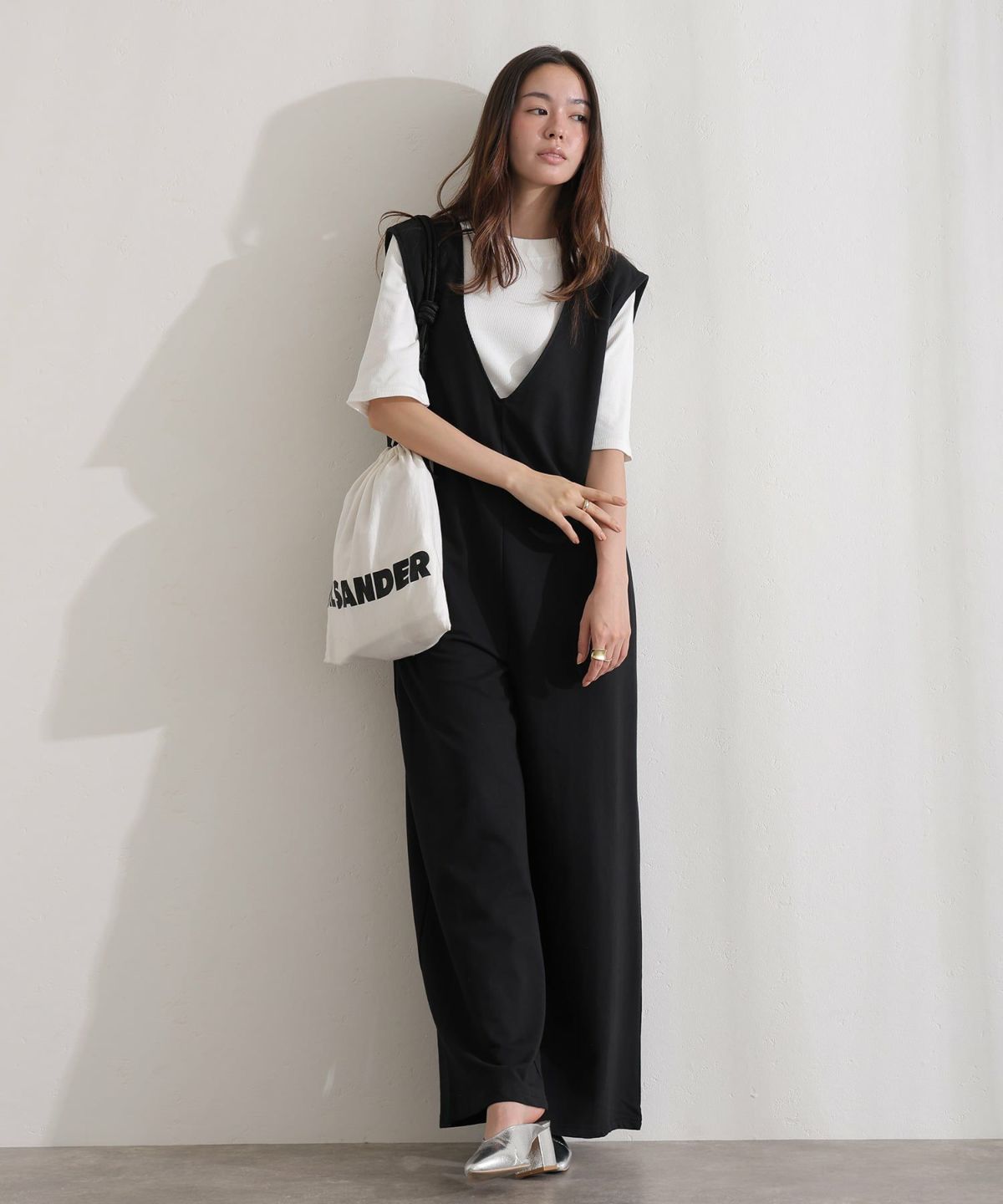 2×2リブ プチハイネック半袖Tシャツ