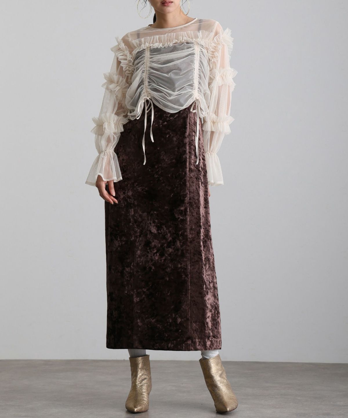 シャーリングボレロキャミワンピース2点セット