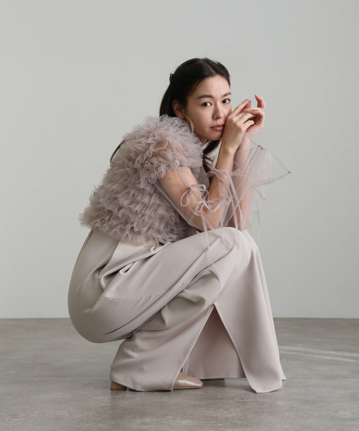 3点セットフリルボレロパンツドレス | PourVous（プールヴー