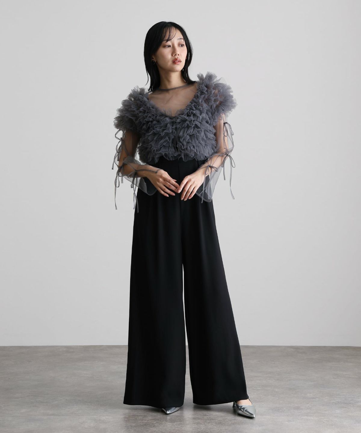 3点セットフリルボレロパンツドレス | PourVous（プールヴー