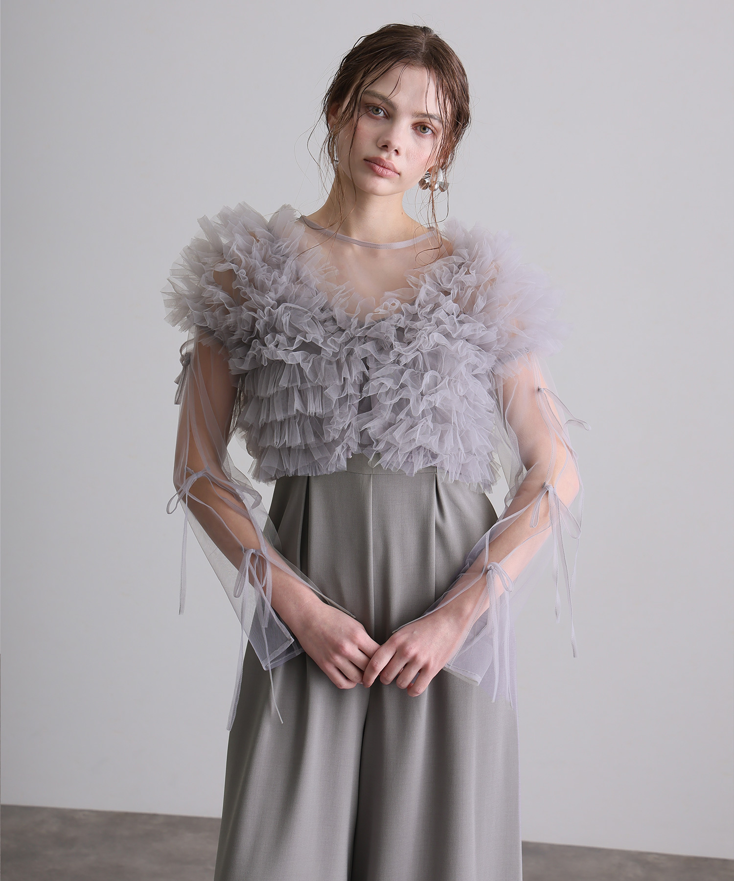 3点セットフリルボレロパンツドレス | PourVous（プールヴー