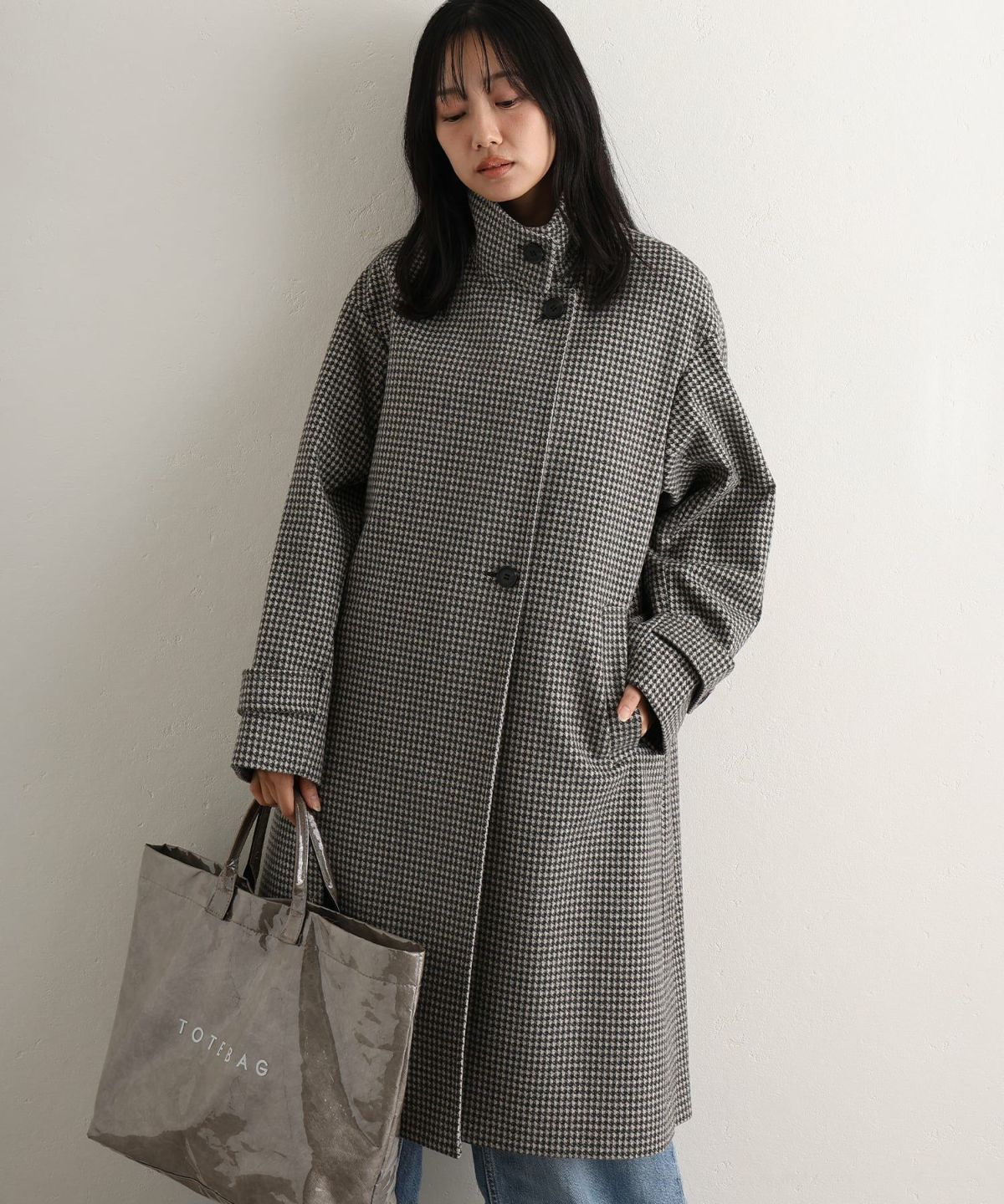 フェイクウールコート