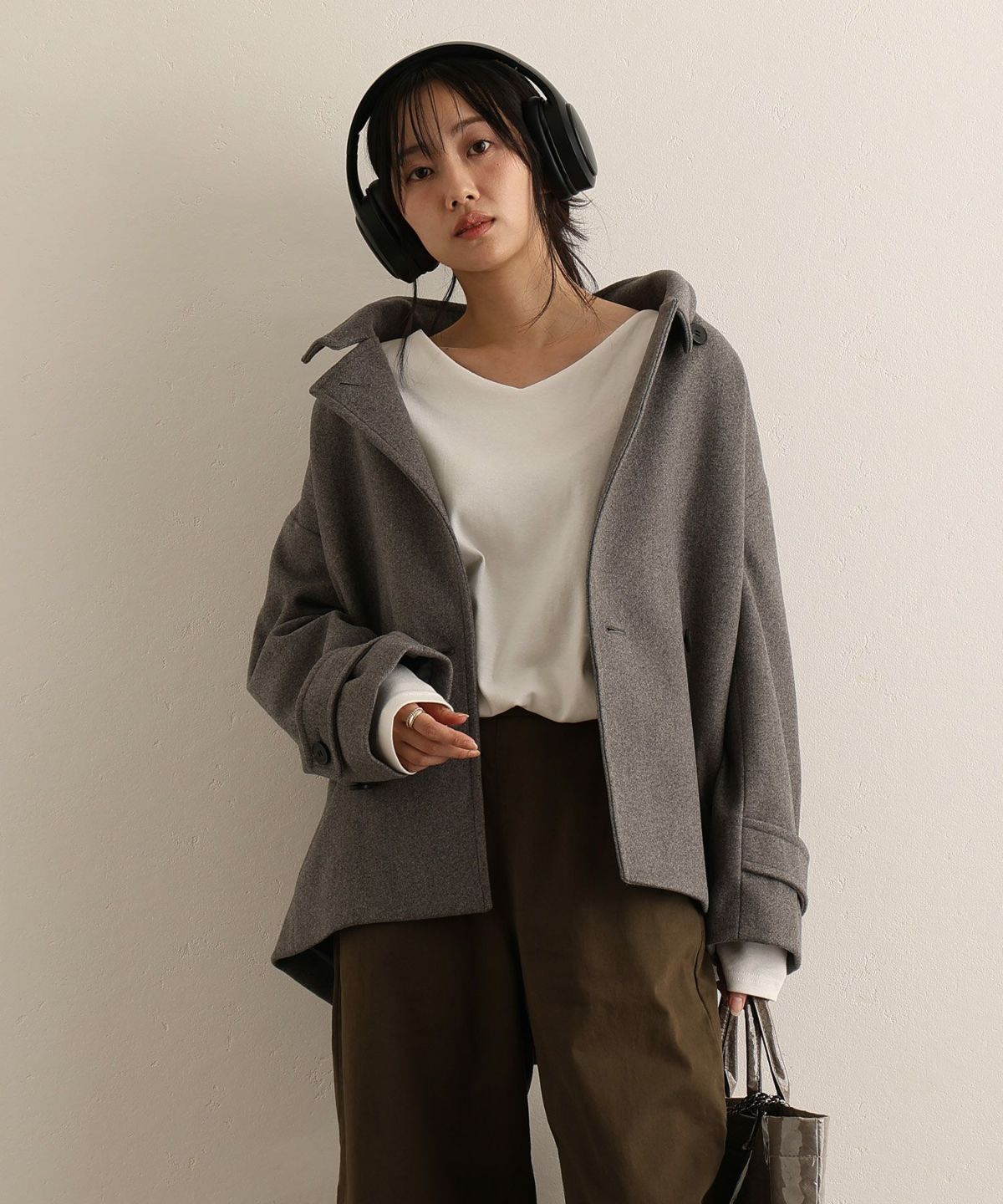 フェイクウールジャケット