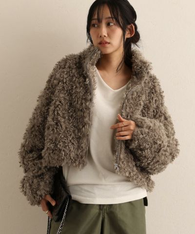 カルガンラム風 フェイクファー ジャケット